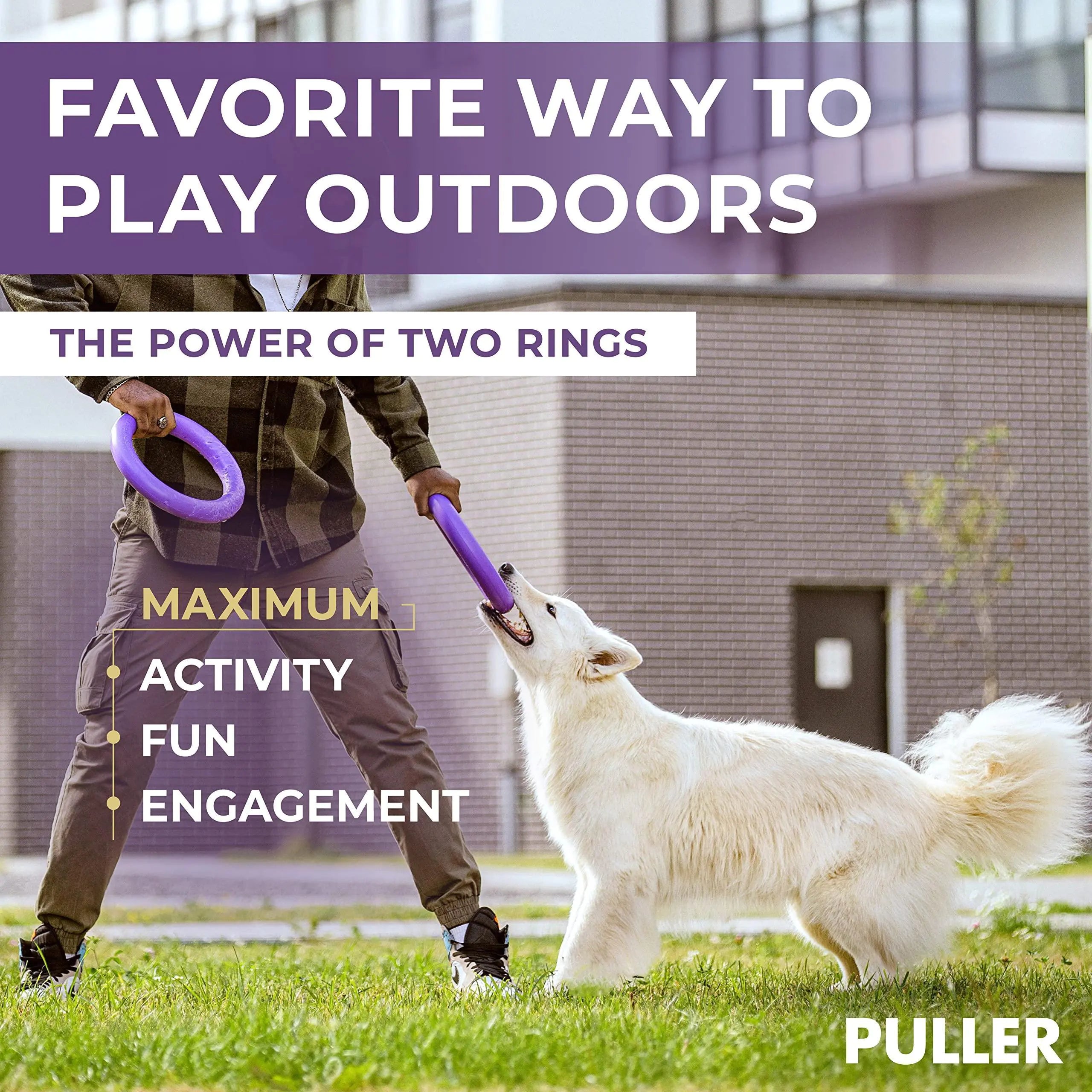 Fetch & Tug Dog Ring Duo for Large Dogs